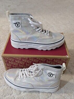 Vans Iridescent Holographic High-Top Sneakers - White